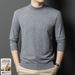 Pure Fine Knit Long Sleeve Wool Men, Thickened Warm For Autumn And Winter, Half Turtleneck, Solid Color Base Shirt, Inner_viptrois.com