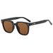 Men's Sunglasses Square Brown Sunglasses For Women UV Protection Street Shooting Sunglasses Retro Orange Trendy High End Sunglasses_viptrois.com