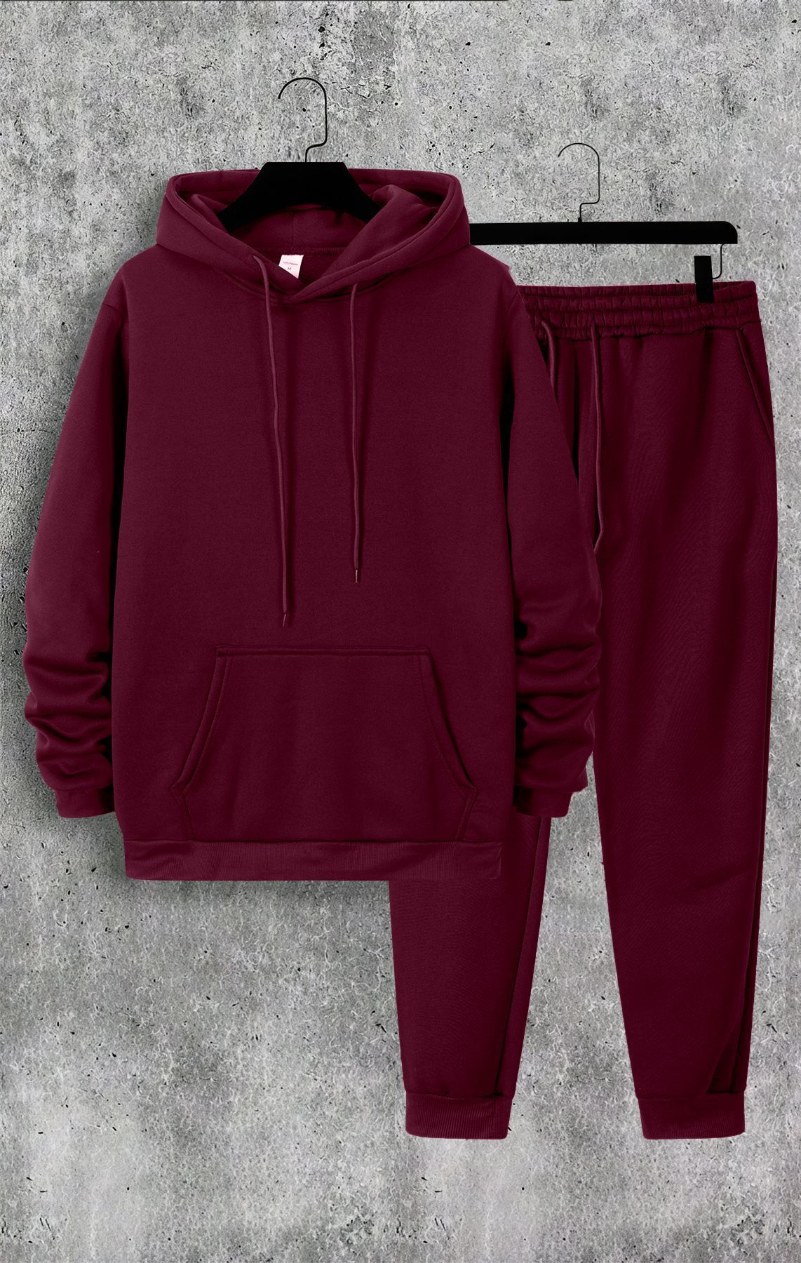 Men's Premium Hoodie & Jogger Set – Minimalist Streetwear Essentials (S-XXL, 100% Polyester, Anti-Pill Fleece, Hidden Phone Pocket)_viptrois.com