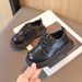 Child's shoes Girls simple English small children's leather shoes lace-up boys single shoes_viptrois.com
