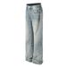 Men's Clothing 2025 Spring Simple Washed White Straight Jeans Men's Street Trend Cleanfit Trousers_viptrois.com