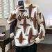 Men's Winter One-Piece Fleece Trendy Loose Round Neck Sweater New Thickened Warm Knitwear For Teenagers Layering_viptrois.com