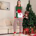 Christmas Letter striped Christmas family dress printed home dress pajamas_viptrois.com