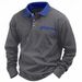 Pulse Autumn New Cross-Border Long Sleeve Waffle Polo Shirt European And American Men's Turn-Down Collar T-Shirt Top_viptrois.com