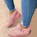 Women's cotton shoes winter bow warm shoes flat plush shoes women's shoes_viptrois.com