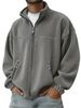 2026 Autumn And Winter New European And American Men's Clothing American Fleece Stand-up Collar Zipper Sweater Casual Jacket_viptrois.com