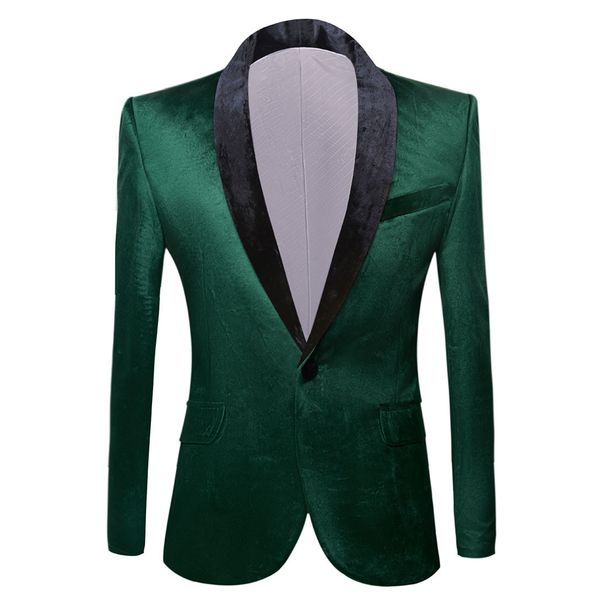Man's clothing Men's velveteen slim-fit suit jacket velveteen casual suit Wedding banquet dress man_viptrois.com