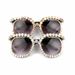European And American Trendy Diamond Studded Sunglasses, Women's Personalized Sunglasses, All Match Half Frame Cross Border Supply Sunglasses_viptrois.com