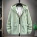 Men's clothing New summer solid color sun protection clothing jacket men's fat plus size trend loose fat sun protection clothing fishing clothing_viptrois.com