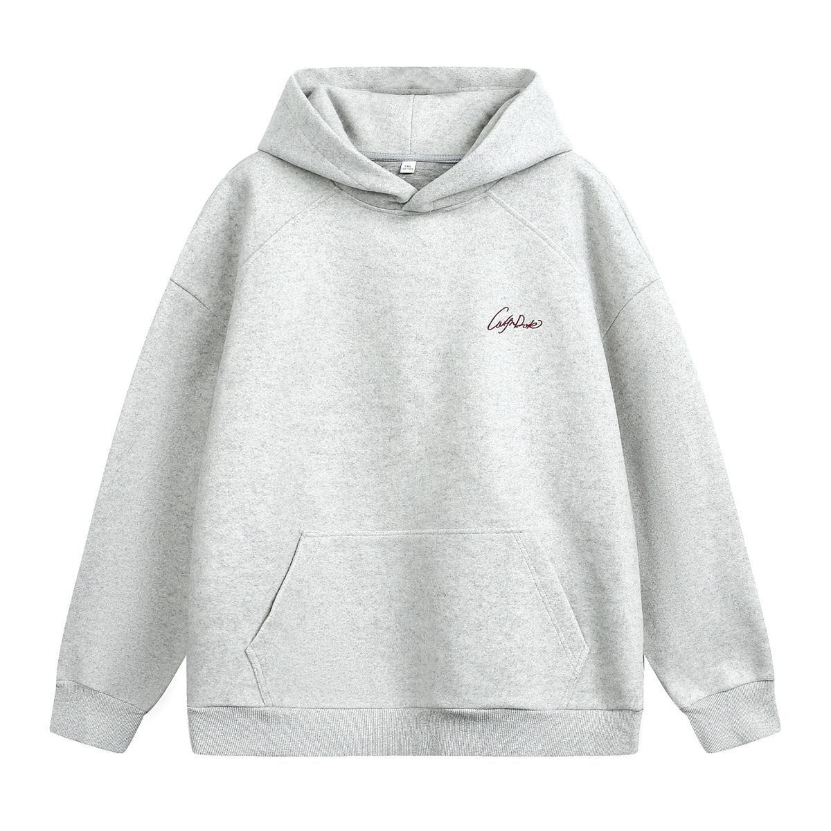 Nordmann Heavyweight Textured Woolen Hooded Sweatshirt Autumn Style Split Structure Color-Block Embroidery Trendy Loose Hoodie_viptrois.com