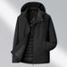 Men's Winter Velvet Thickened Warm Cold In The Elderly Removable Hat Cotton Coat_viptrois.com