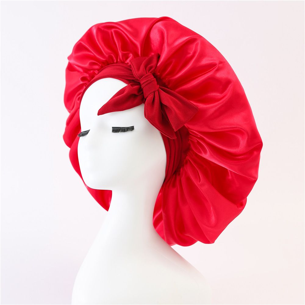 Women's Satin Sleep Cap With Leopard Print Bow - Soft & Breathable Hair Protection For All Seasons Care Wide Brim Hat Women's Headscarf Nightcap_viptrois.com