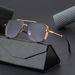 Men's Sunglasses New Modern Retro Square Frame Sunglasses Fashion Glasses Outdoor Sports Net Celebrity Sunglasses_viptrois.com