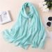 Solid Color Scarf Thin Large Scarf Tourism Sun Protection Decoration Photography Shawl Smooth Crepe Plain Color Scarf_viptrois.com