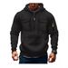 Autumn And Winter Men's Sweatshirt Multi Pocket Hooded Long Sleeved Plus Velvet Jacket Tops Casual Sports_viptrois.com
