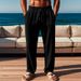 Men's Clothing New Men's Vertical Striped Ripped Casual Sports Fashion Trousers_viptrois.com