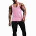 Cross-border Men's Vest Breathable Slim-fit Solid Color Summer Youth Sports Fitness Hurdle Sleeveless Bottom Shirt_viptrois.com