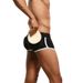 SEEINNER Pure Cotton Sexy Men's Pad Cup Boxer Briefs Hip Enhancer Front Bulge Rear Lift_viptrois.com