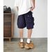 Men's Retro Cargo Shorts, Multi-Pocket Military Style Casual Loose Fit 5-Pocket Knee-Length Shorts For Summer_viptrois.com
