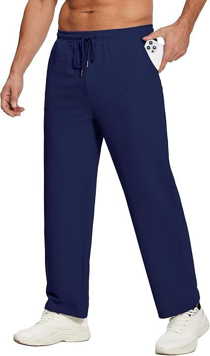 Men's Lightweight Jogger Pants – Straight-Leg Gym Workout Pants With Pockets (Breathable Cotton, S-XXXL, Casual & Athletic Wear)_viptrois.com