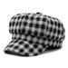 Autumn New British Women's Octagonal Korean Fashion Versatile Style Plaid Beret Artist Hat_viptrois.com