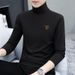 High Collar Spring And Autumn Long Sleeve T-Shirt Men's Korean Style Pure Cotton Warm Base Shirt One Piece Dropshipping_viptrois.com