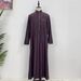 Muslim Men Drs Jubba Thobe Mens Abaya Stand Collar Islamic Eid 2025 Ramadan Long Robe Musulman Caftan Dubai Arab_viptrois.com