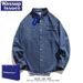 Washed Old Denim Shirt Men's Spring Korean Version Loose High-end Long-sleeved Tooling Shirt_viptrois.com