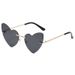 Men's Sunglasses New Frameless Heart Shaped Cut Edge Sunglasses Cross Border Trend Women's Sunglasses Fashion Street Shooting Irregular Glasses_viptrois.com