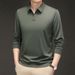 Nordmann Cross-Border Wholesale Men's Long Sleeve Scissor Collar T-Shirt Polo Spring Autumn Middle-Aged Loose Casual Versatile_viptrois.com