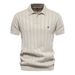 2024 Spring Summer New Cross-Border European Size Woolen Polo Sweater Knitted Short Sleeve Turn-Down Collar Men's_viptrois.com