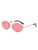 New Hong Kong Style High End Goose Egg Sunglasses Women's Metal Oval Retro Small Frame Sunglasses T1371_viptrois.com