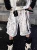 Men's Clothing High Street Dirty Workwear Denim Knee Length Shorts Niche All Match Trendy Loose Straight Leg Cropped Trousers_viptrois.com