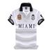 New Short Sleeved Polo Shirt For Men, Miami, USA, Sports And Casual Pure Cotton, European Plus Size_viptrois.com