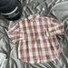 Original Genuine MADNESS Shawn Yue Same Style Patchwork Denim Washed Distressed Heavyweight Plaid Long_viptrois.com