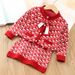 Children's clothing shipping for girls sweater set autumn and winter new fashionable bow Xiaoxiang knitted two-piece set_viptrois.com