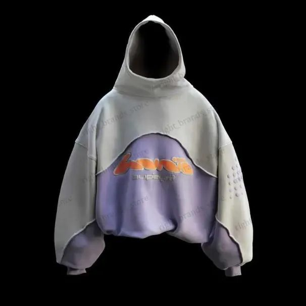 2024 New HUNI Printed National Trend Treasure Boy Hoodie Foam Print Hot Selling Versatile T250721_viptrois.com