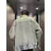 Men's Clothing Distressed Washed Jacket Handsome Denim Jacket Lapel Top_viptrois.com