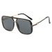 Men's Sunglasses New Large Frame Women's Sunglasses High End Fashion Simple Plain Glasses_viptrois.com