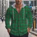 Men's Retro American Flannel Shirt Hooded Jacquard Trendy Casual Plaid Coat Autumn Winter Men's Clothing_viptrois.com