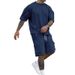 Men's Clothing Summer New Fashion T Shirt Workwear Shorts Casual Sports Suit Men_viptrois.com