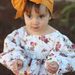 Kid's Clothing Children's Floral Round Neck Waist Top_viptrois.com