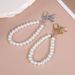 Mobile Phone Case Accessories Bow Diamond Pendant Glass Imitation Pearl Hand Held Bead Chain Short Chain Bag Pendant_viptrois.com