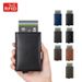Passport Covers & Wallets RFID Men's Card Holder Card Holder Zipper Simple Brake Aluminum Alloy Pop Up Carbon Fiber Wallet Anti Theft Brush_viptrois.com