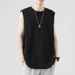 American Style Pure Cotton Vest Sleeveless T-Shirt For Men 2025 Summer Edition Dr Shoulder Loose Casual Printed Tank_viptrois.com