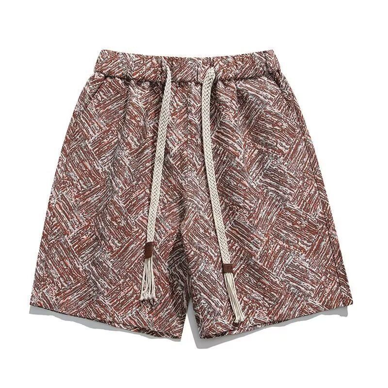 Men's Clothing Men's Summer Creative Jacquard Shorts Loose Beach Casual Versatile Sports Shorts_viptrois.com