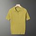 Men's Slim-Fit Short-Sleeve Polo Shirt – Breathable Knit Casual Top (M-XXXL, White/Khaki/Black/Green)_viptrois.com