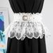 Unisex Texture waist wrap skirt female lace wide belt elastic waist wrap with decorative dress design sense_viptrois.com
