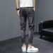 Men's Clothing Summer Trendy Casual Jeans For Men Spring And Autumn Slim Feet 2024 New Slim Thin Nine Point Stretch Pants For Men_viptrois.com