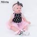 Baby clothes reborn baby clothes 55cm simulation doll clothes sleeveless pajamas dress shoes headdress set_viptrois.com